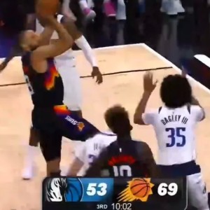 虎扑体育-狄龙下半场回来后接连取分，太阳领先独行侠到16分